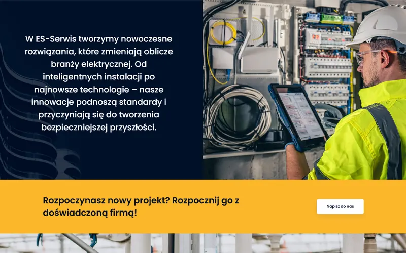 Widok mobilny strony ES-Serwis – kontakt i CTA